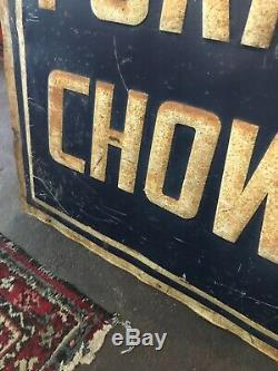 Rare Vintage Advertising Purina Chows Barn, Feed Embossed Tin Sign