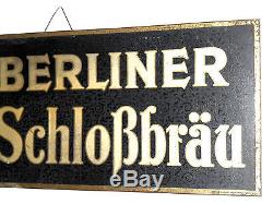 Rare Vintage BEAR BERLIN BEER GERMANY ORIGINAL 1920 Metal Tin sign very RAR