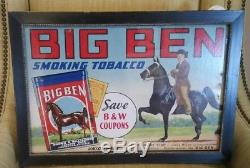 Rare Vintage Big Ben Tobacco Poster/Sign Saddlebred Horse