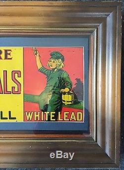 Rare Vintage DUTCH BOY WHITE LEAD PAINT Tin Non Porcelain Store Advertising Sign