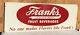 Rare Vintage Embossed Tin Metal Frank's Fruit Beverages Sign Original Franks