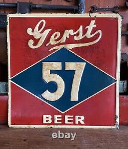Rare Vintage Gerst 57 Beer Tin Sign Nashville Tennessee