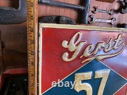 Rare Vintage Gerst 57 Beer Tin Sign Nashville Tennessee