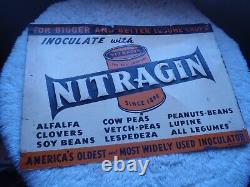 Rare Vintage Nitragin Advertising Tin Metal Agricultural Sign