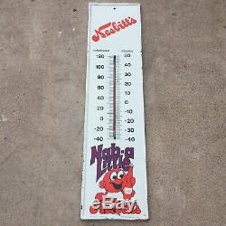 Rare Vintage Original Nesbitts Orange Soda Thermometer tin sign advertising