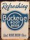Rare Vintage Refreshing Buckeye Roit Beer Tin Advertising Sign 24x18