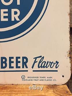 Rare Vintage Refreshing BUCKEYE ROIT BEER Tin Advertising Sign 24x18