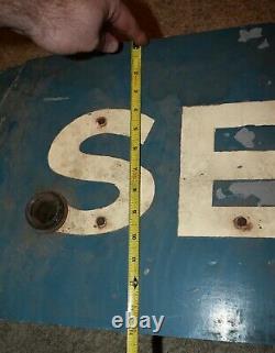 Rare Vintage Service Gas Oil Station Advertising Tin Metal Neon Arrow Ford Sign