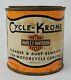Rare Vtg Harley Davidson Cycle-krome Advertising Tin Can Gas Oil Sign A11