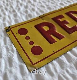 Red Spot Coffee Sign Circa 1910. Embossed text. Marked, The American Art Works