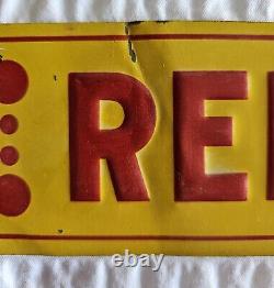 Red Spot Coffee Sign Circa 1910. Embossed text. Marked, The American Art Works