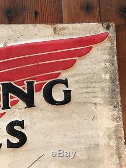 Red Wing Shoes Vintage Sign Tin Advertisement