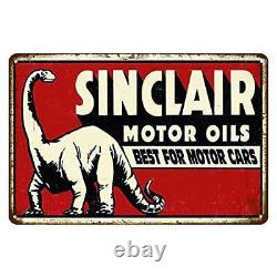 Reproduced Vintage Tin Sign Pack, Gas Oil Advert Antique Metal Signs for Gara