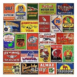 Reproduced Vintage Tin Signs Gas Oil Retro Advert Metal Sign for Garage Man Cav