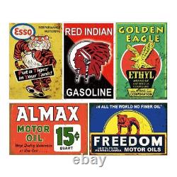 Reproduced Vintage Tin Signs Gas Oil Retro Advert Metal Sign for Garage Man Cav