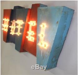Retro MOTEL Lighted Sign Metal Tin Wall Mounted w 1950's Feel Vintage Style RT66