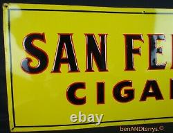 San Felice Cigars Old Tin Advertising Tobacco Cigarette Embossed Vintage Sign
