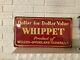 Scarce Vintage 1926 Whippet By Willys-overland Advertising Embossed Tin Sign Dl