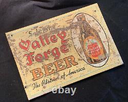 Scheidt's Valley Forge Beer The Pilsner of America Vintage Embossed Tin Sign
