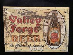 Scheidt's Valley Forge Beer The Pilsner of America Vintage Embossed Tin Sign
