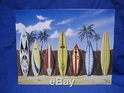Scott Westmoreland Surf Shack Retro Vintage Tin Metal Sign Surf Boards Lined Up