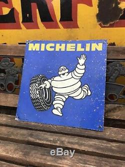 Small Michelin Tyres Tin Sign Not Enamel Motorbike Car Classic retro Vintage 80s