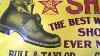 Stronger Than The Law Shoe Embossed Tin Sign Original