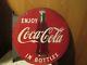 Super Rare Vintage 1954 Original Coke Bottle Green Corner Flange Soda Tin Sign