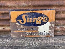 Surge Milker Sign Vintage Metal Sign Farm Sign Milk Tin Tacker Farming Sign Old