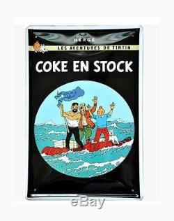TINTIN Tin Sign Vintage Style Wall Ornament Coffee & Bar Decor Size 8in12in 8pcs