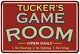 Tucker's Game Room Personalized Sign Vintage Look Metal Wall 108120001453