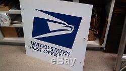 Tin Metal Sign US Post Office Vintage USPS