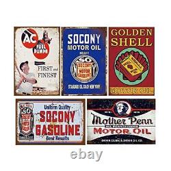 Tin Signs 26 Pieces Reproduction Vintage Gas Oil Metal Signs Home Kitchen Man