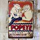 Tin Sign Popeye Drink 347 Vintage Style 20? 30cm