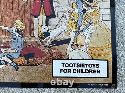 Tootsietoy Playtime Toys Vintage Metal Tin Sign Children's Stories Tootsie Toys