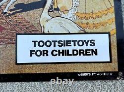 Tootsietoy Playtime Toys Vintage Metal Tin Sign Children's Stories Tootsie Toys