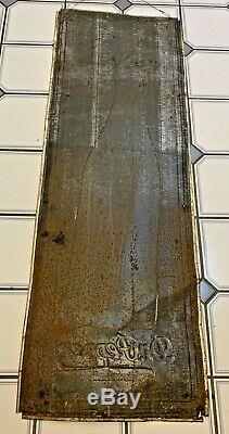 VERY RARE Vintage 1940's Dr Pepper 10-2-4 Embossed Tin sign 56 tall 18 wide