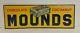 Vintage 1930s Mounds Chocolate Coconut Candy Bar Tin Embossed Advertising Sign
