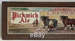 VINTAGE 1930s PICKWICK ALE BEER TIN ADVERTISING SIGN COSHOCTON 24