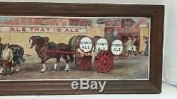 VINTAGE 1930s PICKWICK ALE BEER TIN ADVERTISING SIGN COSHOCTON 24
