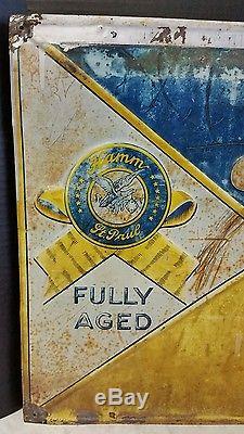 VINTAGE 1950s HAMMS BEER EMBOSSED TIN LITHO ADVERTISING SIGN 23 3/4