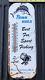 Vintage 50s Penn Reels Tin Thermometer Sign Phil Pa Old Ocean Sport Fishing Adv