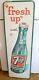 Vintage 7up Embossed Tin Bottle Sign 7 Up Seven Fresh Up