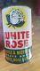 Vintage Advertising White Rose Motor Oil Sign Tin Canadian Can