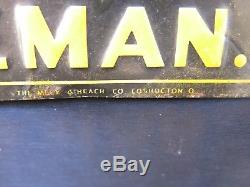 VINTAGE E. B. LAMME CLOTHING embossed tin sign BOZEMAN