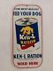 Vintage Ken-l-ration Dog Food Tin Litho Door Push Sign With Can-8x4