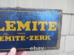 VINTAGE ORIGINAL 1920's ALEMITE ZERK TIN TACKER SIGN H. D. BEACH CO. OHIO