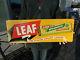 Vintage Original 1940's Leaf Spearmint Chewing Gum Sign Tin Litho Not Porcelain