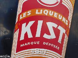 Vintage Original 1954 Orange Kist Crush Large 53 X 17 Tin Sign Embossed Bottle