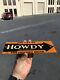 Vintage Original The Way To Howdy The Friendly Drink Sign Metal Tin Embossed